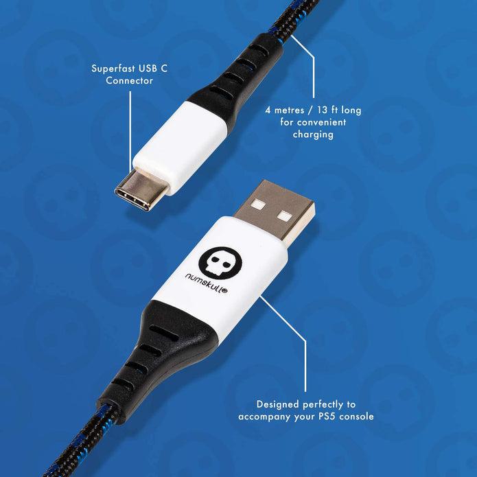 Numskull USB Type-C Nylon Braided Charging Cable 4m - Refurbished Excellent - Image 3
