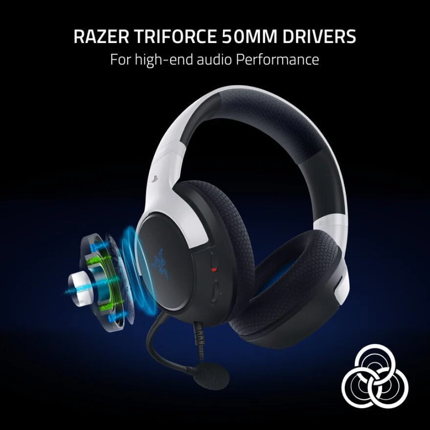 Razer Kaira X PS5 Wired Gaming Headset - White - Pristine - Image 3