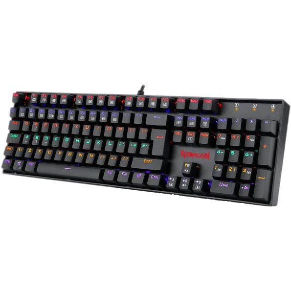 Redragon K551 Mechanical Gaming Keyboard Wired with Red Switches, Rainbow RGB Backlit, Black - Image 2