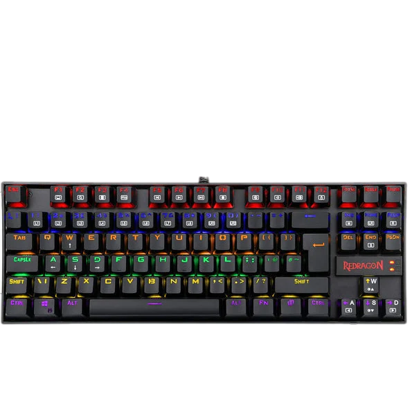 Redragon K552 60% Mechanical Gaming Keyboard LED Rainbow Backlit with Red Switches, Black - Image 3