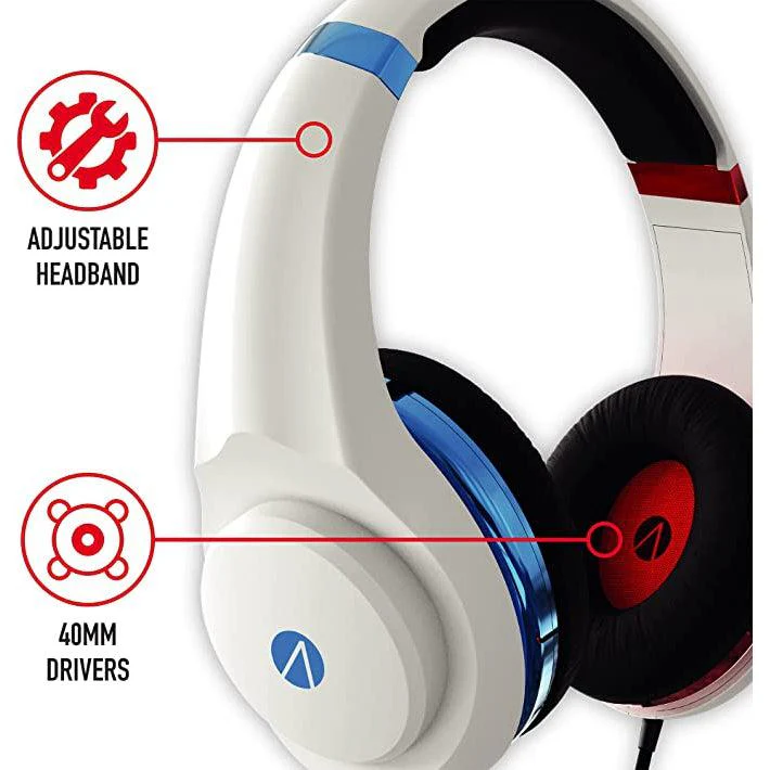 STEALTH Neon Red and Blue Gaming Headset - Image 5