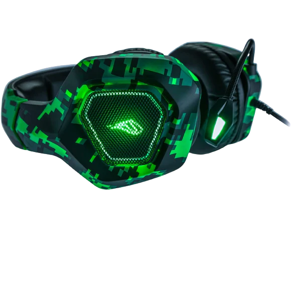 Surefire Skirmish Gaming Headset - Black / Green Camo - Image 2