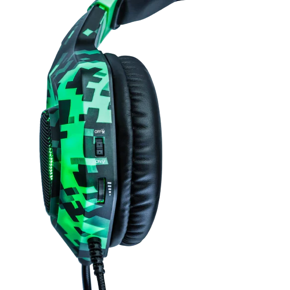 Surefire Skirmish Gaming Headset - Black / Green Camo - Image 3